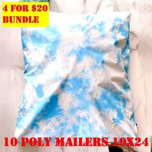 10 Pack 19x24 Poly Mailers Cloud Tie Dye Designer